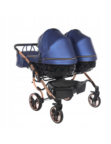 Wózek bliźniaczy Junama FLUO Duo v2 (2 w 1) 01