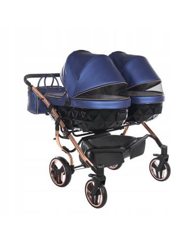 Wózek bliźniaczy Junama FLUO Duo v2 (3w1) 01