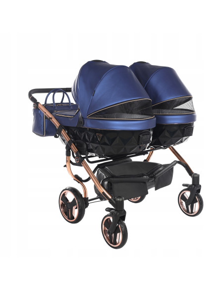Wózek bliźniaczy Junama FLUO Duo v2 (3w1) 01