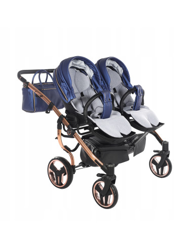 Wózek bliźniaczy Junama FLUO Duo v2 (2 w 1) 01