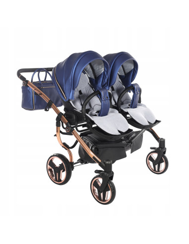 Wózek bliźniaczy Junama FLUO Duo v2 (3w1) 01