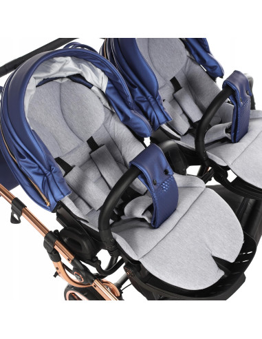 Wózek bliźniaczy Junama FLUO Duo v2 (3w1) 01