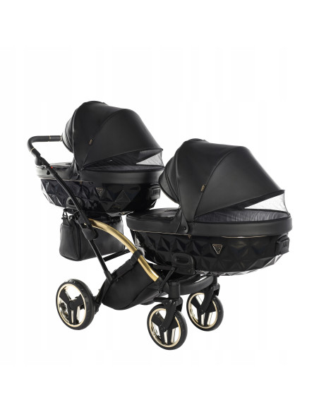 Wózek bliźniaczy Junama FLUO Duo Slim v2 (2w1) 04