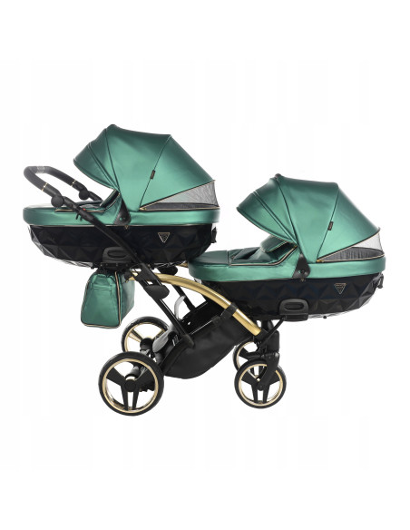 Wózek bliźniaczy Junama FLUO Duo Slim v2 (2w1) 02
