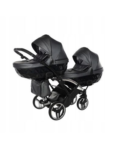 Wózek bliźniaczy Junama FLUO Duo Slim v2 (2w1) 05