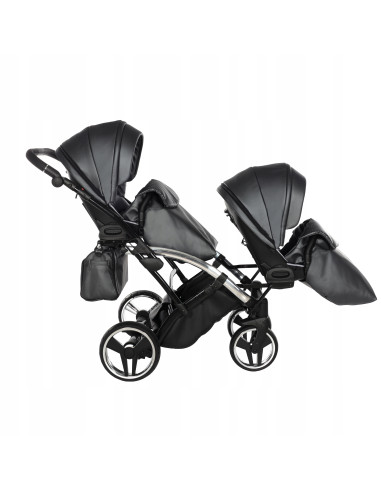 Wózek bliźniaczy Junama FLUO Duo Slim v2 (2w1) 05