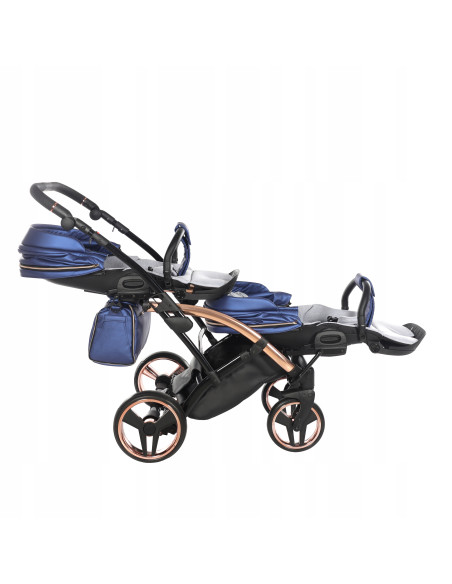 Wózek bliźniaczy Junama FLUO Duo Slim v2 (2w1) 01