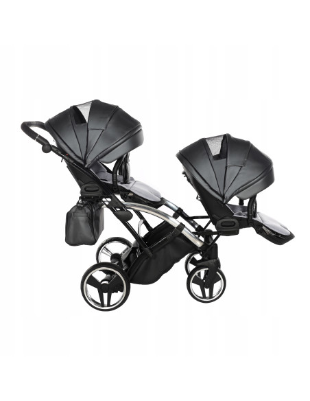 Wózek bliźniaczy Junama FLUO Duo Slim v2 (2w1) 05
