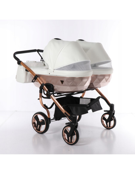 Wózek bliźniaczy Junama MIRROR Satin DUO (2w1) 05