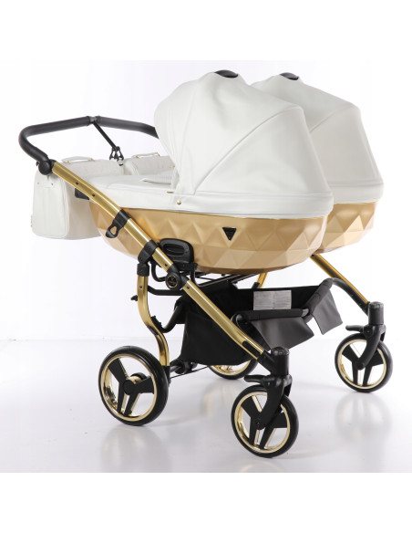 Wózek bliźniaczy Junama MIRROR Satin DUO (3w1) 06
