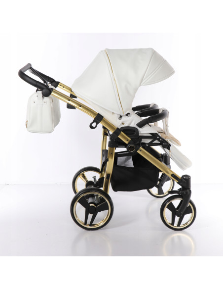 Wózek bliźniaczy Junama MIRROR Satin DUO (3w1) 06