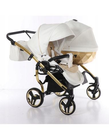 Wózek bliźniaczy Junama MIRROR Satin DUO (3w1) 06