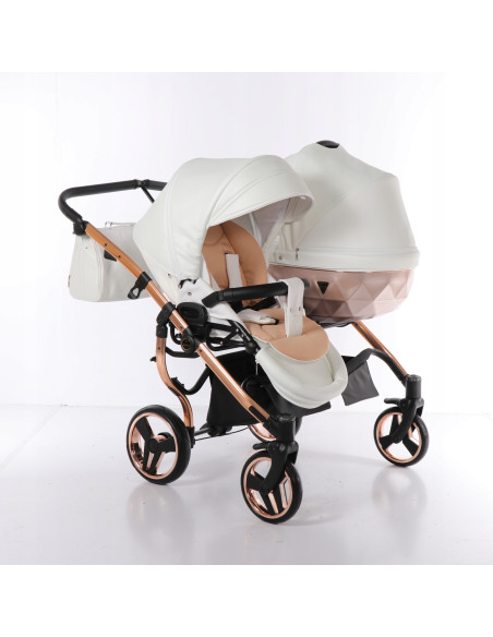 Wózek bliźniaczy Junama MIRROR Satin DUO (3w1) 05
