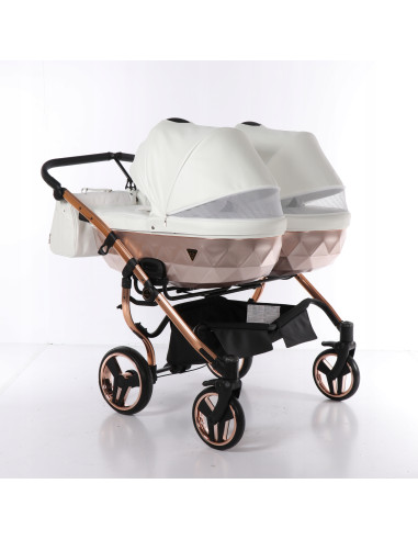 Wózek bliźniaczy Junama MIRROR Satin DUO (3w1) 05