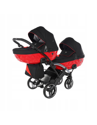 Wózek bliźniaczy Junama S-LINE DUO Slim v3 (2w1) 1
