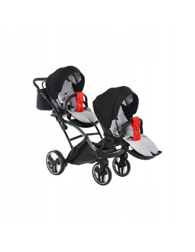 Wózek bliźniaczy Junama S-LINE DUO Slim v3 (2w1) 1