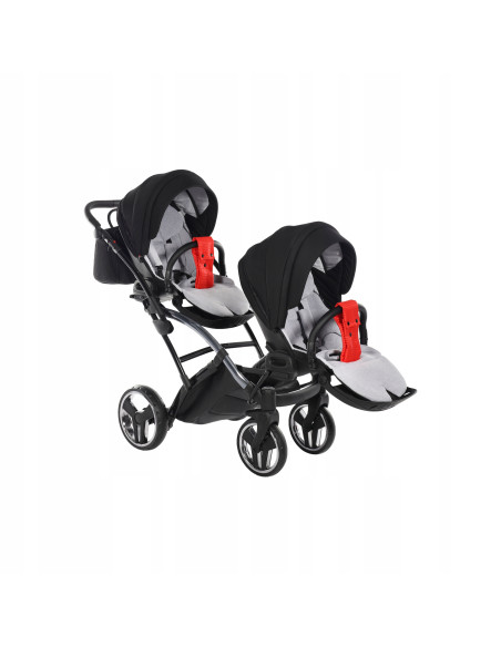 Wózek bliźniaczy Junama S-LINE DUO Slim v3 (2w1) 1