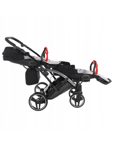 Wózek bliźniaczy Junama S-LINE DUO Slim v3 (3w1) 1