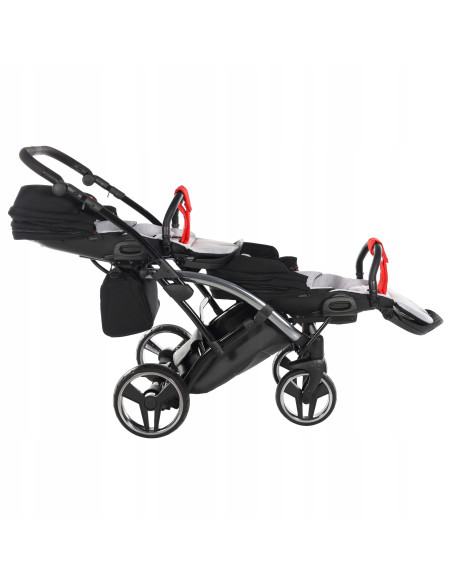 Wózek bliźniaczy Junama S-LINE DUO Slim v3 (3w1) 1