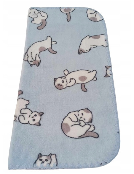KOC PUSZYSTY DLA DZIECI KOCYK DLA NIEMOWLAKA 75X100 KOTY