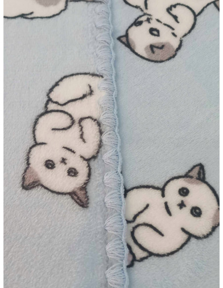 KOC PUSZYSTY DLA DZIECI KOCYK DLA NIEMOWLAKA 75X100 KOTY