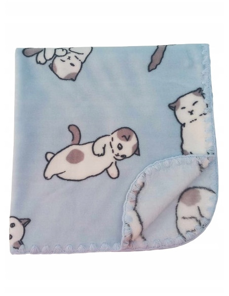 KOC PUSZYSTY DLA DZIECI KOCYK DLA NIEMOWLAKA 75X100 KOTY