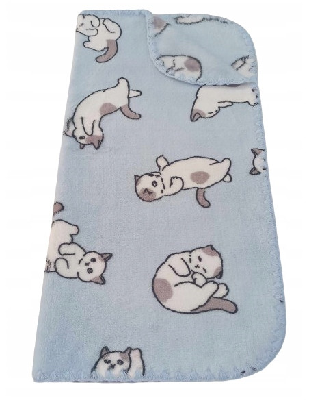 KOC PUSZYSTY DLA DZIECI KOCYK DLA NIEMOWLAKA 75X100 KOTY