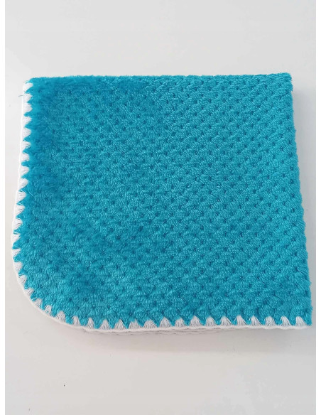 KOC PUSZYSTY DLA DZIECI KOCYK DLA NIEMOWLAKA 75X100 NIEBIESKI "ANANAS"