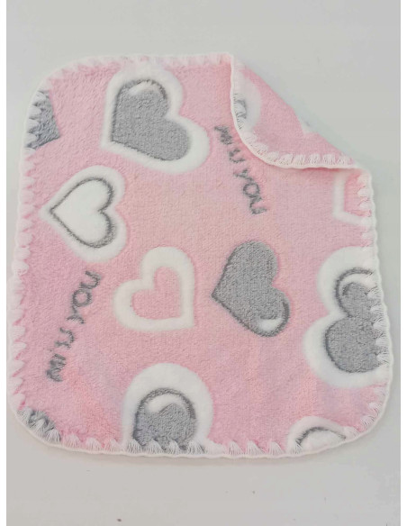 KOC PUSZYSTY KOCYK DLA LALEK DWUSTRONNY SERCA RÓŻOWE
