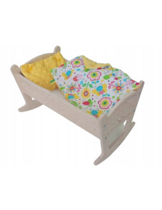 KOŁYSKA dla lalki POŚCIEL 3 el KOŁYSKA GRAWEROWANA