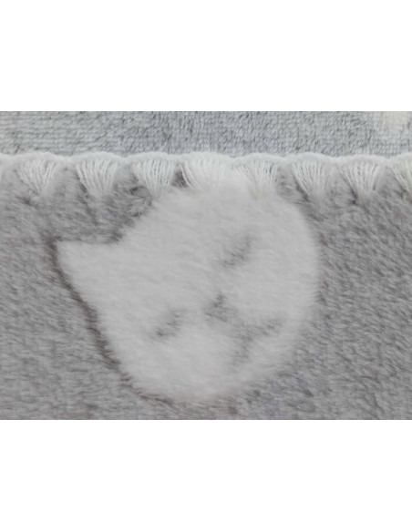 KOC PUSZYSTY DWUSTRONNY DLA DZIECI KOCYK DLA NIEMOWLAKA 75X100 WZÓR KOTKI