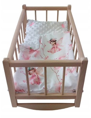 KOŁYSKA DLA LALEK Z POŚCIELĄ KOŁYSKA DREWNIANA...