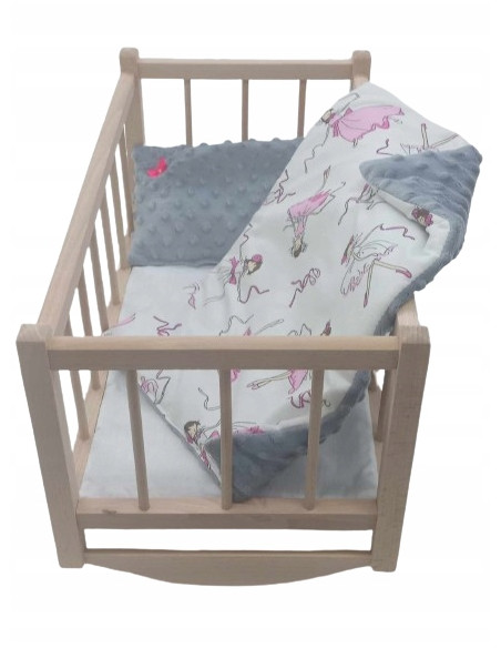 KOŁYSKA DREWNIANA dla lalek + POŚCIEL - PRODUCENT.