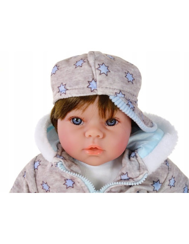 LALKA CHŁOPIEC 45cm SZYTE WŁOSY MÓWI ŚPIEWA BOBAS