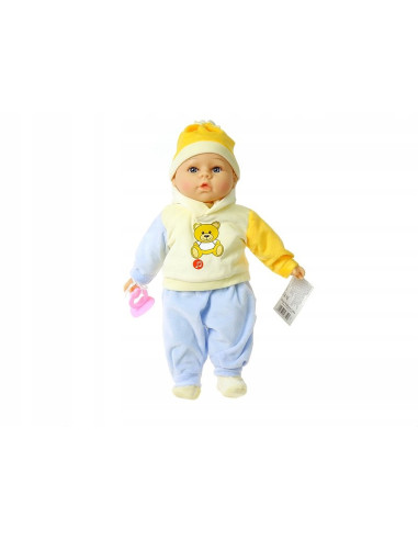 LALKA BOBAS 35cm MÓWI, ŚPIEWA +smoczek