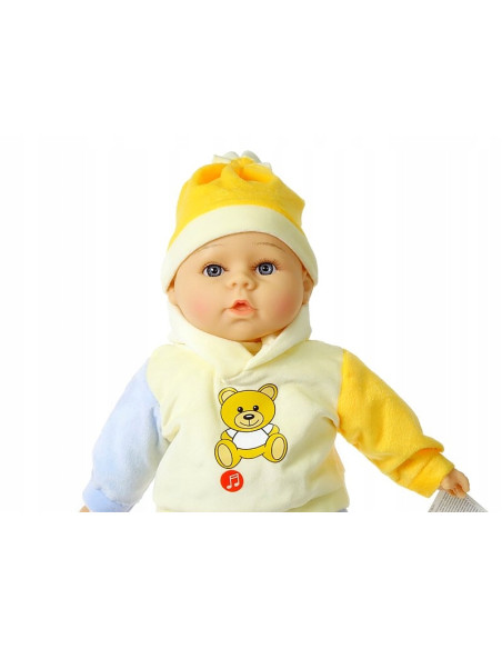 LALKA BOBAS 35cm MÓWI, ŚPIEWA +smoczek
