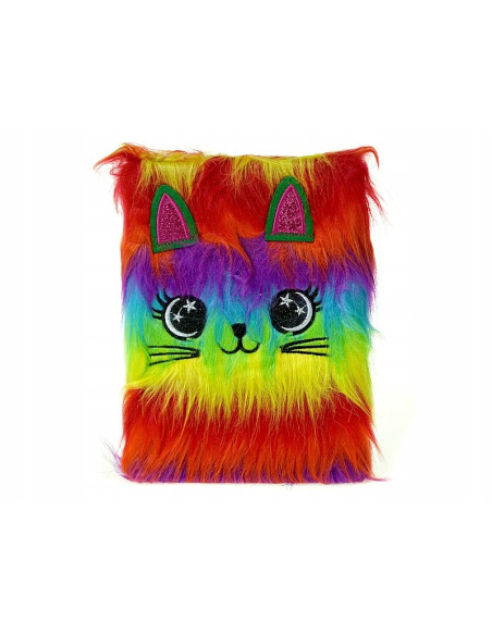 PAMIĘTNIK, NOTES. HAFT.Okładka z futerka. WŁOCHACZ