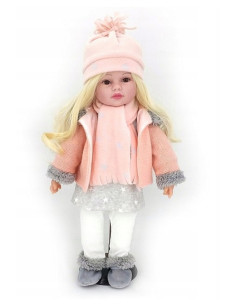 LALKA BOBAS 45cm zgina ręce i nogi MÓWI ŚPIEWA DŁUGIE WŁOSY