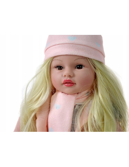 LALKA BOBAS 45cm zgina ręce i nogi MÓWI ŚPIEWA DŁUGIE WŁOSY