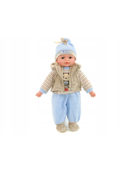 LALKA BOBAS 35cm MÓWI, ŚPIEWA +smoczek