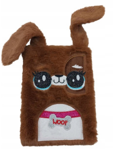 PAMIĘTNIK, NOTES. HAFT.Okładka z futerka. WŁOCHACZ