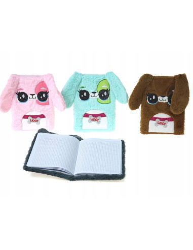 PAMIĘTNIK, NOTES. HAFT.Okładka z futerka. WŁOCHACZ