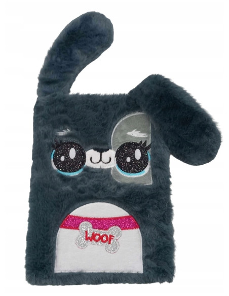 PAMIĘTNIK, NOTES. HAFT.Okładka z futerka. WŁOCHACZ