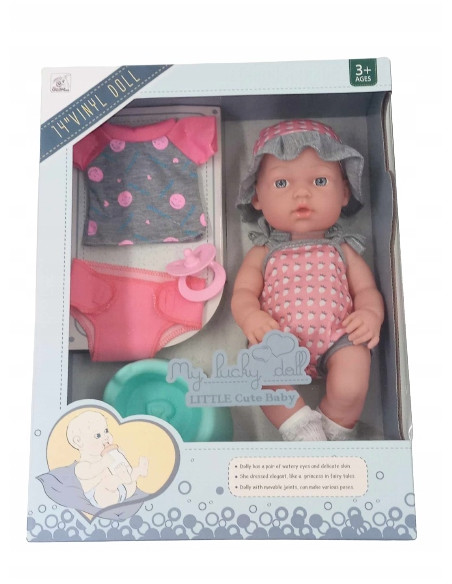 LALKA BOBAS JAK ŻYWA NIEMOWLĘ BOBASEK 30CM Lalka gumowa