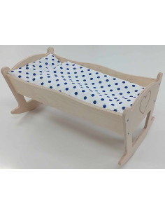 KOŁYSKA DLA LALEK DUŻA GRAWER. POŚCIEL BAWEŁNIANA