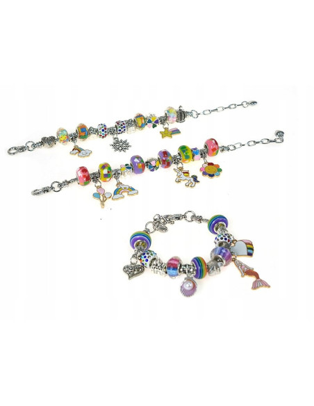 ZESTAW DO ROBIENIA BRANSOLETEK BIŻUTERIA DLA DZIECI PREZENT