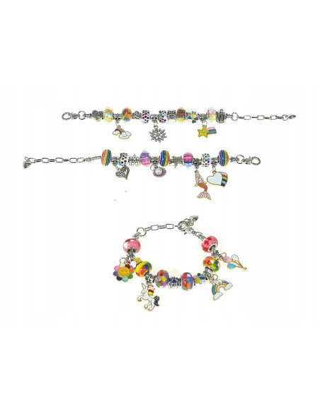 ZESTAW DO ROBIENIA BRANSOLETEK BIŻUTERIA DLA DZIECI PREZENT