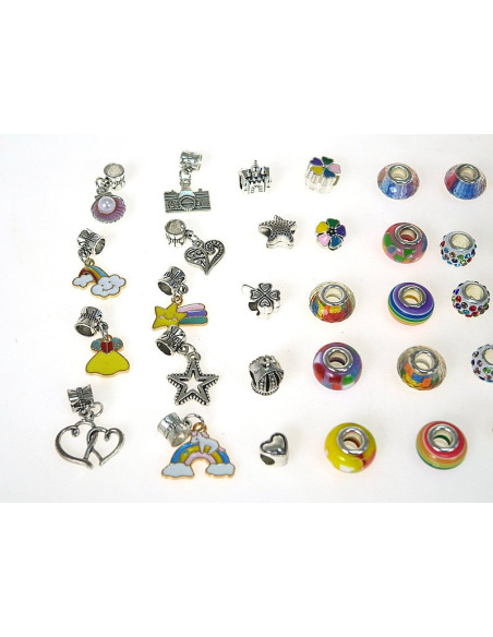 ZESTAW DO ROBIENIA BRANSOLETEK BIŻUTERIA DLA DZIECI PREZENT