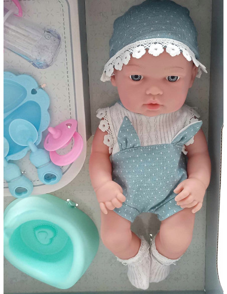 LALKA BOBAS JAK ŻYWA NIEMOWLĘ BOBASEK 30CM Lalka cała z gumy