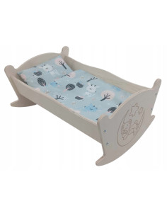 KOŁYSKA GRAWEROWANA DLA LALEK LALKI Z POŚCIELĄ